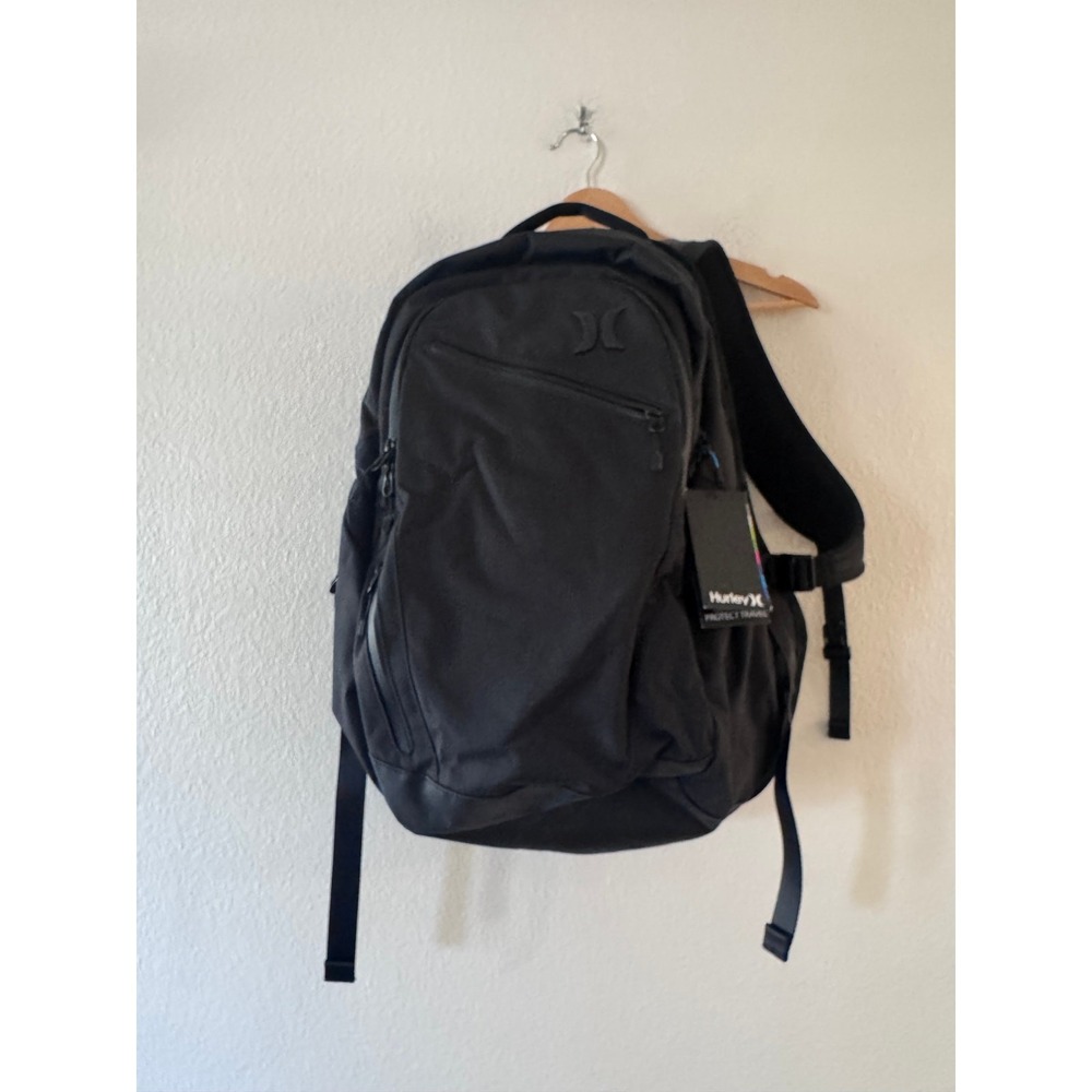 NEW Hurley Protect Travel Mens Backpack 21" x 17" x 8" Black 7-Pocket Padded NWT